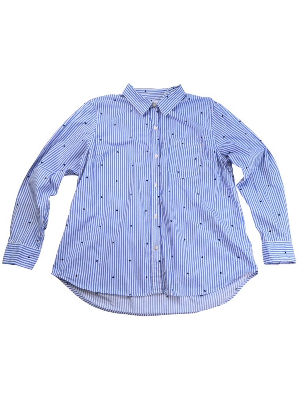 Gap Heart Stripe Button Front Shirt XL